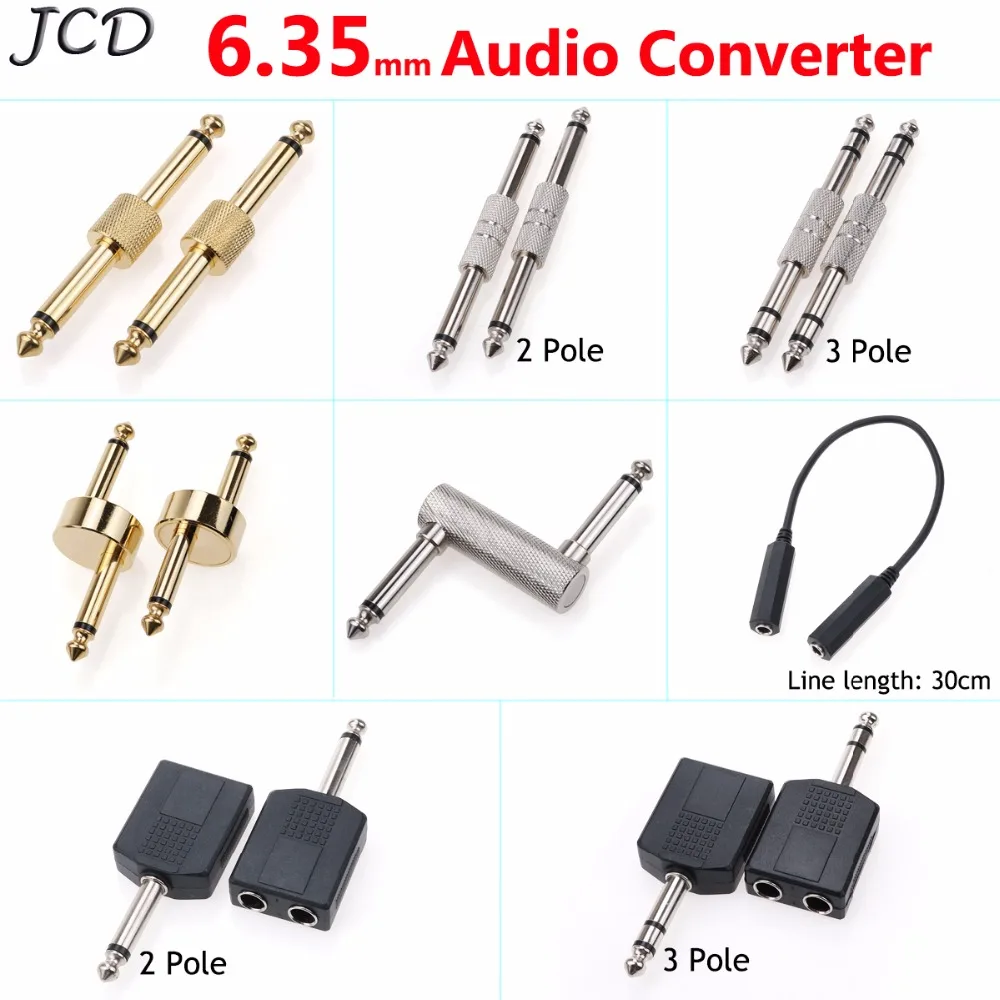 JCD 1/4 inch 6.35mm Guitar Effects Pedal Connector Coulper Jack Interface Cable Adaptor Electric Pedal Board Accessories 2/3Pole
JCD 1/4 inch 6.35mm Guitar Effects Pedal Connector Coulper Jack Interface Cable Adaptor Electric Pedal Board Accessories 2/3Pole