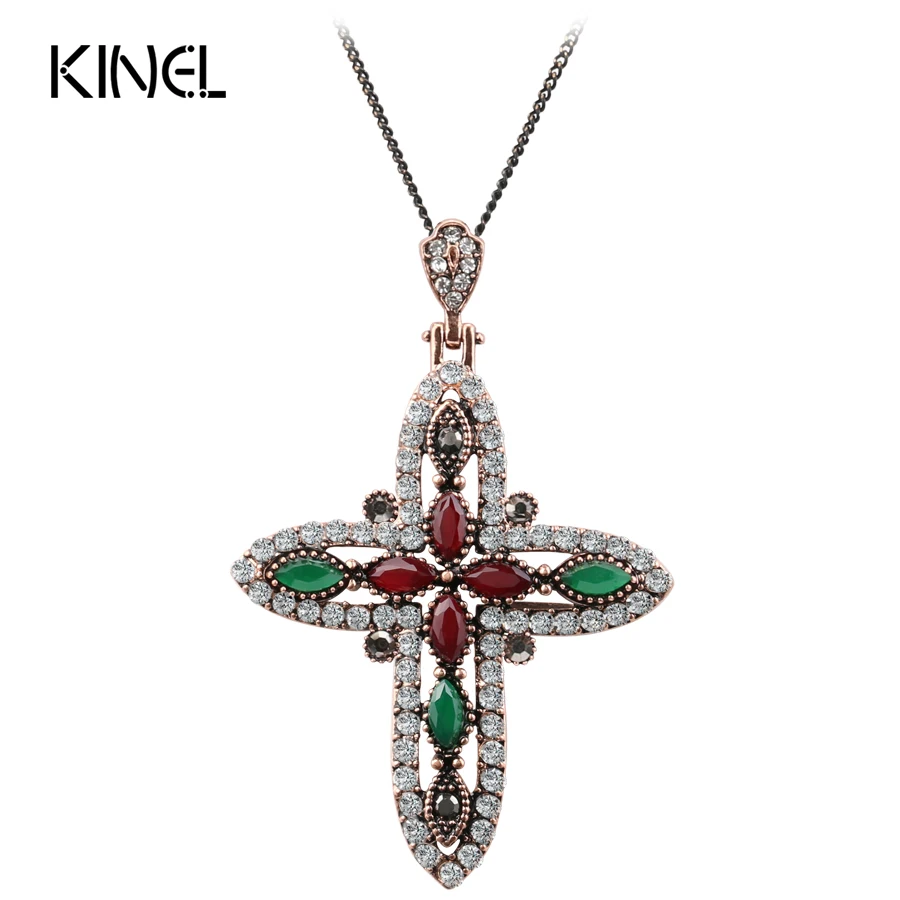 Luxury Cross Pendant Necklace Vintage Jewelry For Women Antique Gold Color Religious Jewelry Accessories Best Gift
Luxury Cross Pendant Necklace Vintage Jewelry For Women Antique Gold Color Religious Jewelry Accessories Best Gift