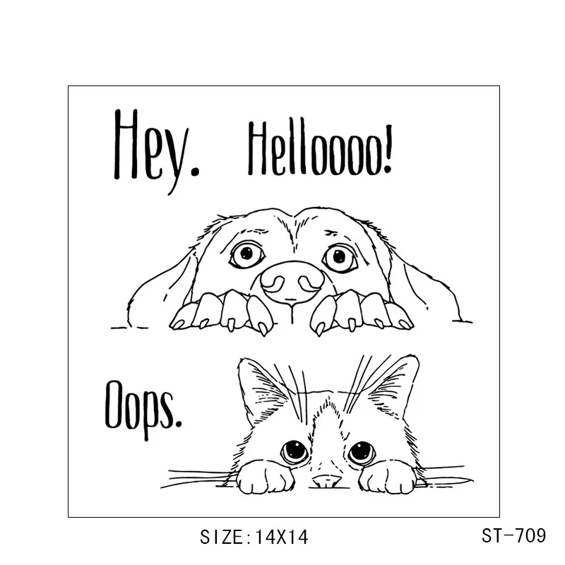 Hey hello cat/dog Transparent Rubber Stamp/Seal for DIY Scrapbooking/Photo Album Decorative Card Making Clear Stamps Supplies
Hey hello cat/dog Transparent Rubber Stamp/Seal for DIY Scrapbooking/Photo Album Decorative Card Making Clear Stamps Supplies