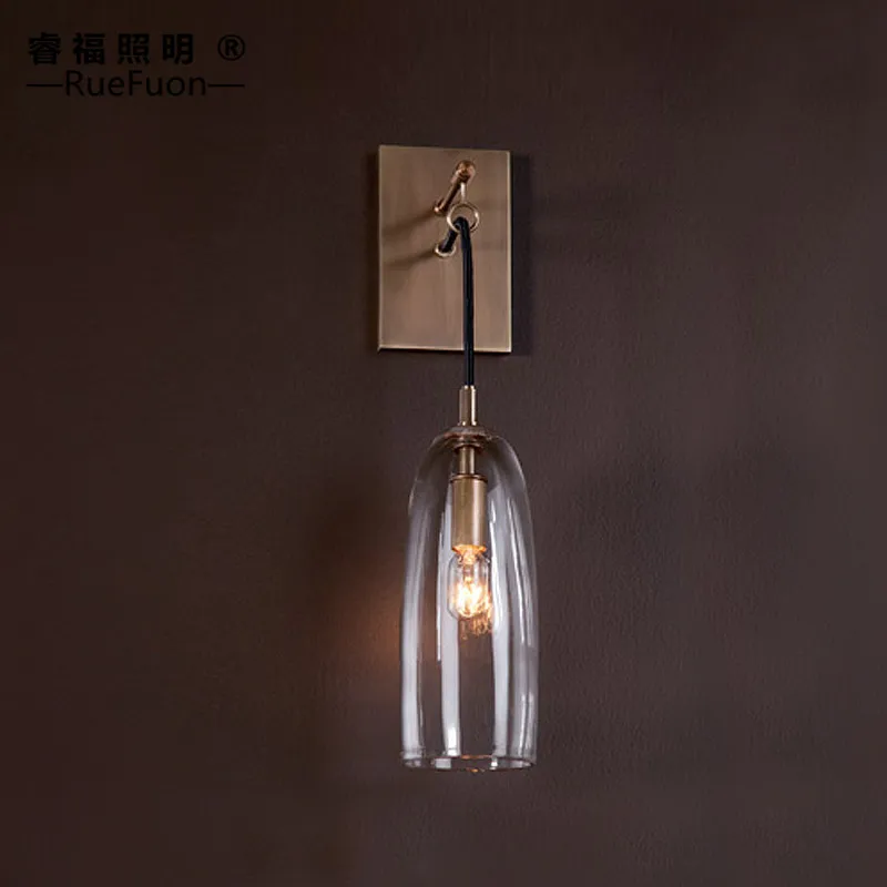 Copper Brushed Plated Wall Lamp with Cord Hanging Glass Shade E14 Warm Bulb Light for Bedroom Corridor
Copper Brushed Plated Wall Lamp with Cord Hanging Glass Shade E14 Warm Bulb Light for Bedroom Corridor