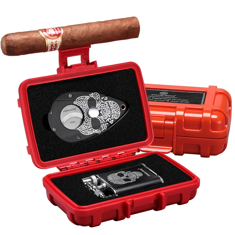 CIGARLOONG cigar lighter set Multifunction sealed box with cigar cutter and lighter CQ-0130
CIGARLOONG cigar lighter set Multifunction sealed box with cigar cutter and lighter CQ-0130