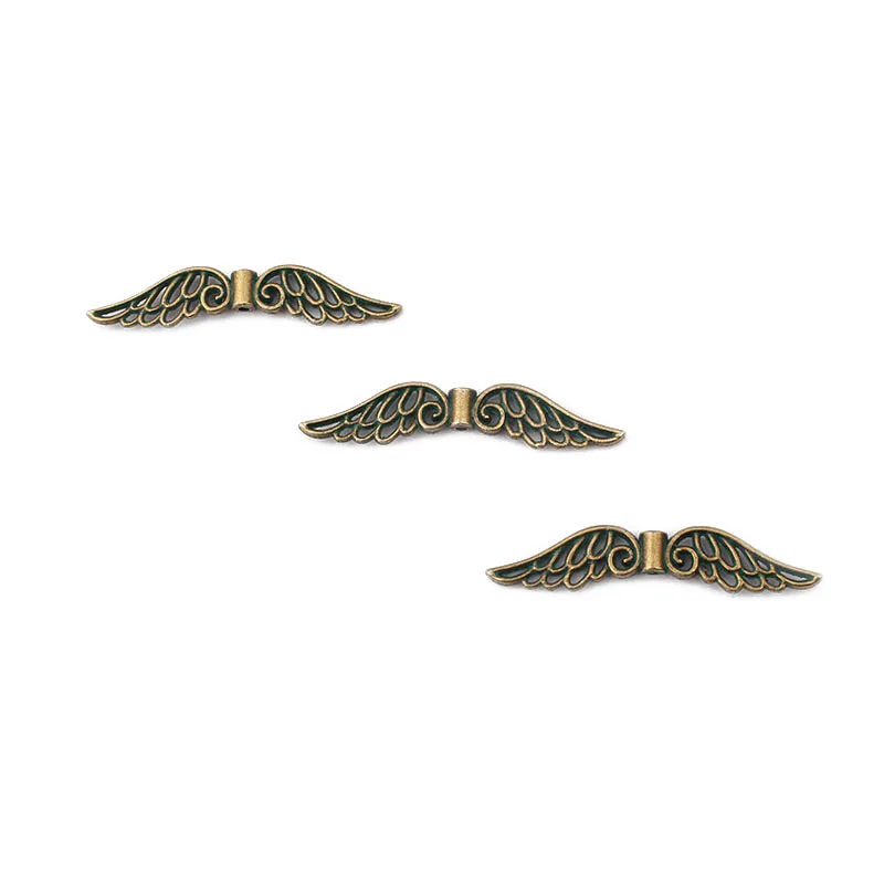 10pcs Antique Brass Hollow Feather Angel Wing Spacer Charms Beads Findings For 2 mm Round Leather Cord
10pcs Antique Brass Hollow Feather Angel Wing Spacer Charms Beads Findings For 2 mm Round Leather Cord