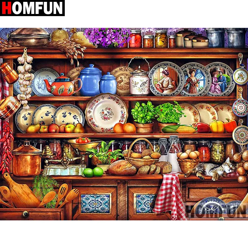 Картина «кухонная утварь» HOMFUN, алмазная вышивка 5D «сделай сам», полная выкладка, квадратная/круглая, для домашнего декора, A19141
Картина «кухонная утварь» HOMFUN, алмазная вышивка 5D «сделай сам», полная выкладка, квадратная/круглая, для домашнего декора, A19141