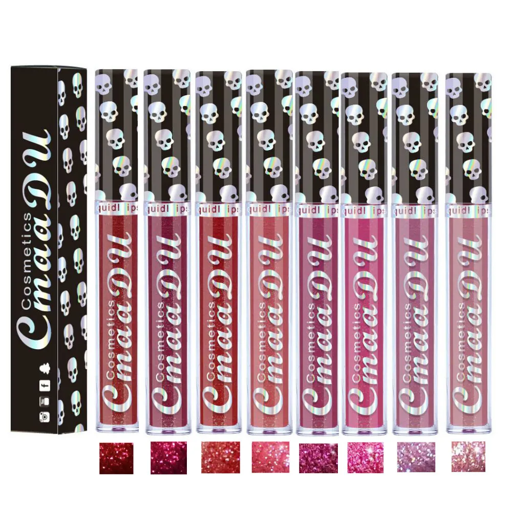 Skull Lip Gloss Glitter Shimmer Gloss Matte Liquid Lipstick Waterproof Long Lasting Makeup Beauty Wine Red Lip Tint Lipgloss
Skull Lip Gloss Glitter Shimmer Gloss Matte Liquid Lipstick Waterproof Long Lasting Makeup Beauty Wine Red Lip Tint Lipgloss