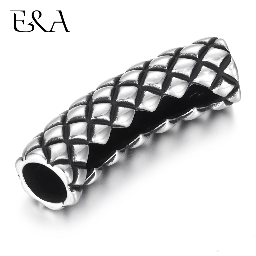 Stainless Steel Large Slider Bead Tube Grid Blacken Slide Charms Fit 8mm Round Leather Rope DIY Men Jewelry Making Supplies
Stainless Steel Large Slider Bead Tube Grid Blacken Slide Charms Fit 8mm Round Leather Rope DIY Men Jewelry Making Supplies