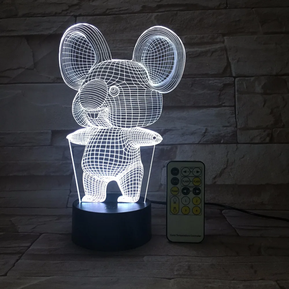 Koala Rabbit 3D USB LED Night Light 7 Colors Lamp Touch Button Remote Control Kid Children Living Bedroom Table Desk Light
Koala Rabbit 3D USB LED Night Light 7 Colors Lamp Touch Button Remote Control Kid Children Living Bedroom Table Desk Light