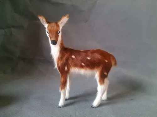 

new female sika deer hard model toy,polyethylene&furs simulation deer toy about 13x15cm 0810