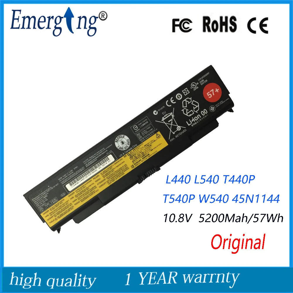 10 8 В 57WH Оригинальный Новый аккумулятор для ноутбука Lenovo ThinkPad T440P T540P W540 45N1144 45N1145