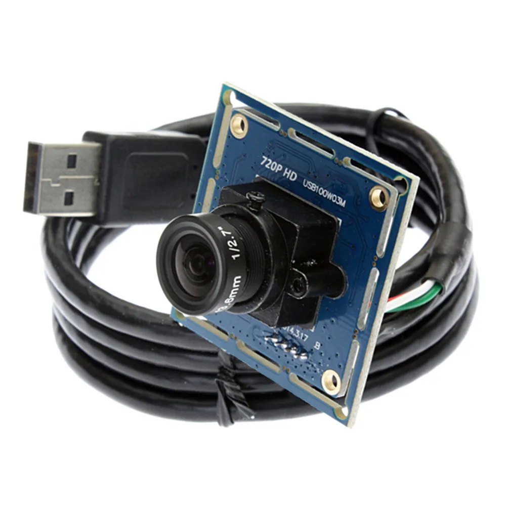 

2.8mm lens HD MJPEG 30FPS 1MP 720P Wide Angle MINI CCTV Endoscope CMOS OV9712 USB Camera module for Android ELP-USB100W03M-L28