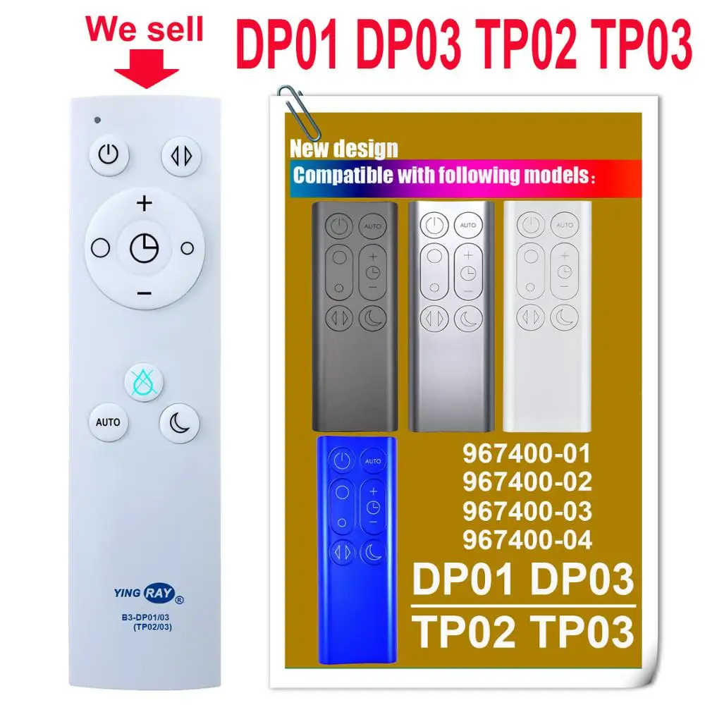 Replacement Remote Control for D yson TP02 TP03 Pure Cool Link Tower Air Purifier Fan
Replacement Remote Control for D yson TP02 TP03 Pure Cool Link Tower Air Purifier Fan