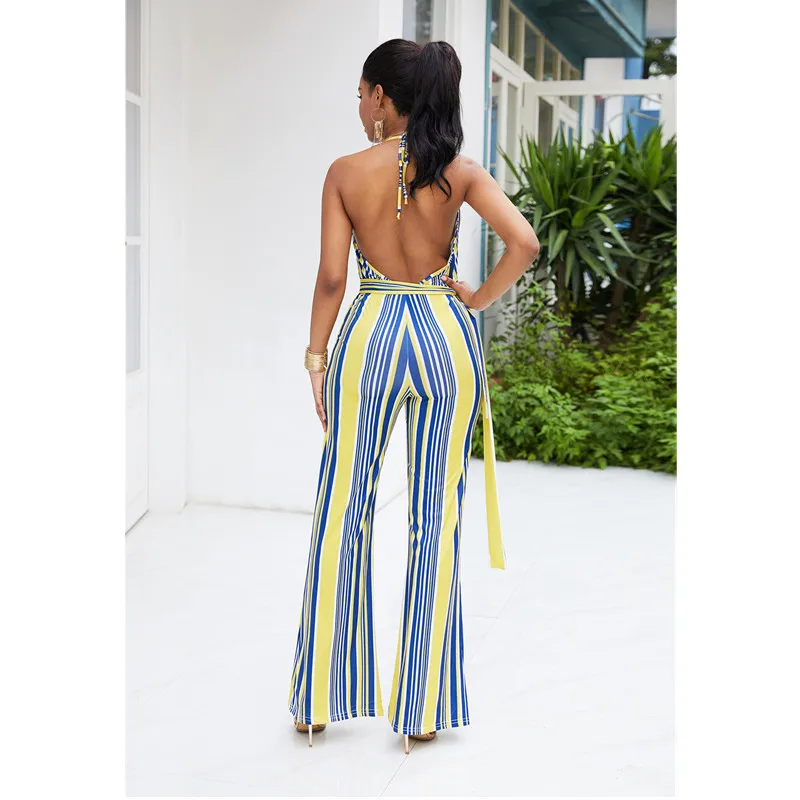 Summer high waist pants fashion striped women's jumpsuit wide-leg women's trousers hollow lace sexy casual loose ladies jumpsuit
Summer high waist pants fashion striped women's jumpsuit wide-leg women's trousers hollow lace sexy casual loose ladies jumpsuit