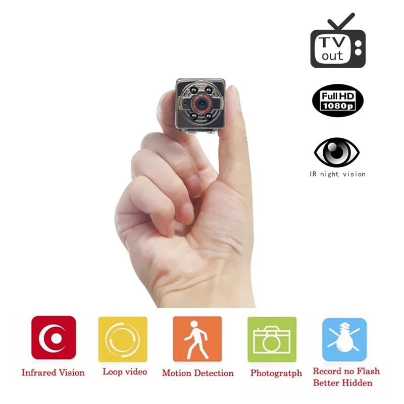 SQ8 Mini Camera Full HD 1080P Micro IR Night Vision sport DV Motion Sensor DVR Camcorder Cam Surveillance | Безопасность и защита