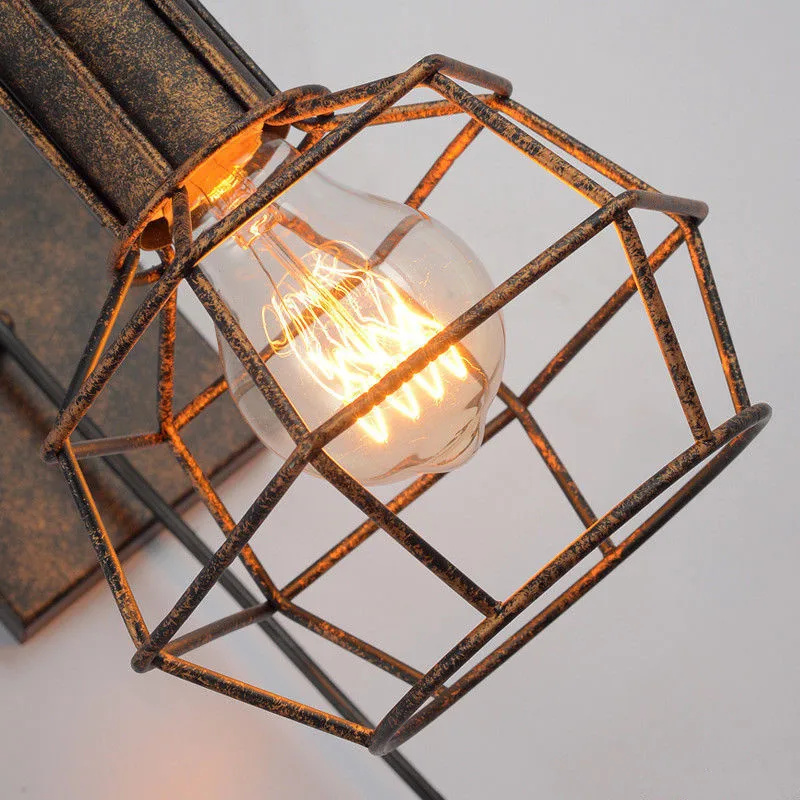 Настенная лампа в промышленном стиле 1 шт. винтажная роспись R4 | Освещение