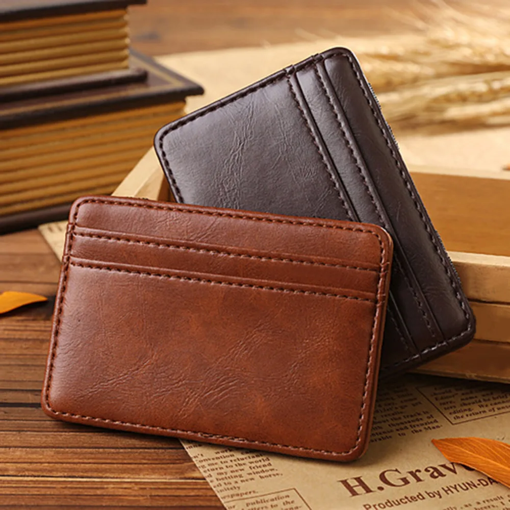 Vintage Men's Business Wallet Faux Leather Money Clip Holder Slim Bifold Magic Wallet Dropshipping
Vintage Men's Business Wallet Faux Leather Money Clip Holder Slim Bifold Magic Wallet Dropshipping