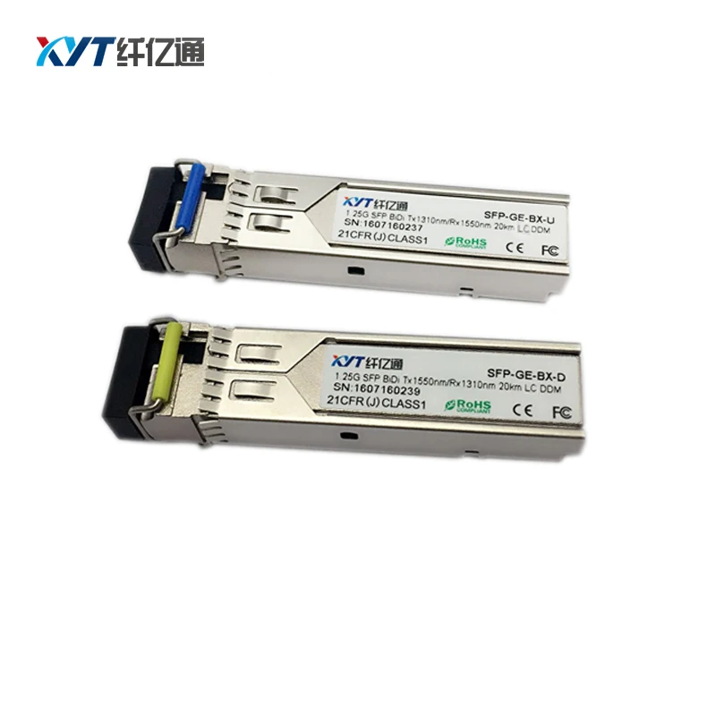 factory best selling 1.25G 1310/1550nm 20KM 10KM BIDI SFP module single Fiber optic SFP transceiver SC/LC interface
factory best selling 1.25G 1310/1550nm 20KM 10KM BIDI SFP module single Fiber optic SFP transceiver SC/LC interface