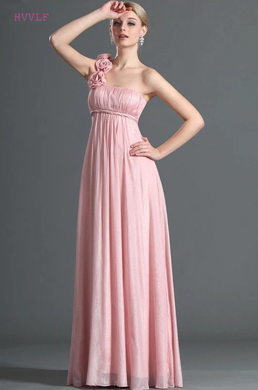 Pink Cheap Bridesmaid Dresses Under 50 A-line One-shoulder Chiffon Flowers Long Wedding Party Dresses
Pink Cheap Bridesmaid Dresses Under 50 A-line One-shoulder Chiffon Flowers Long Wedding Party Dresses