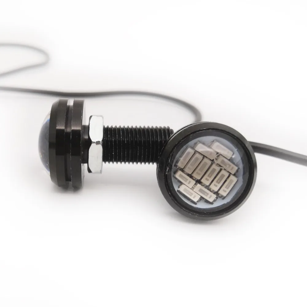2018 Горячая орлиный глаз 12smd 4014 23 мм двойной Цвет белый янтарь DRL Дневной