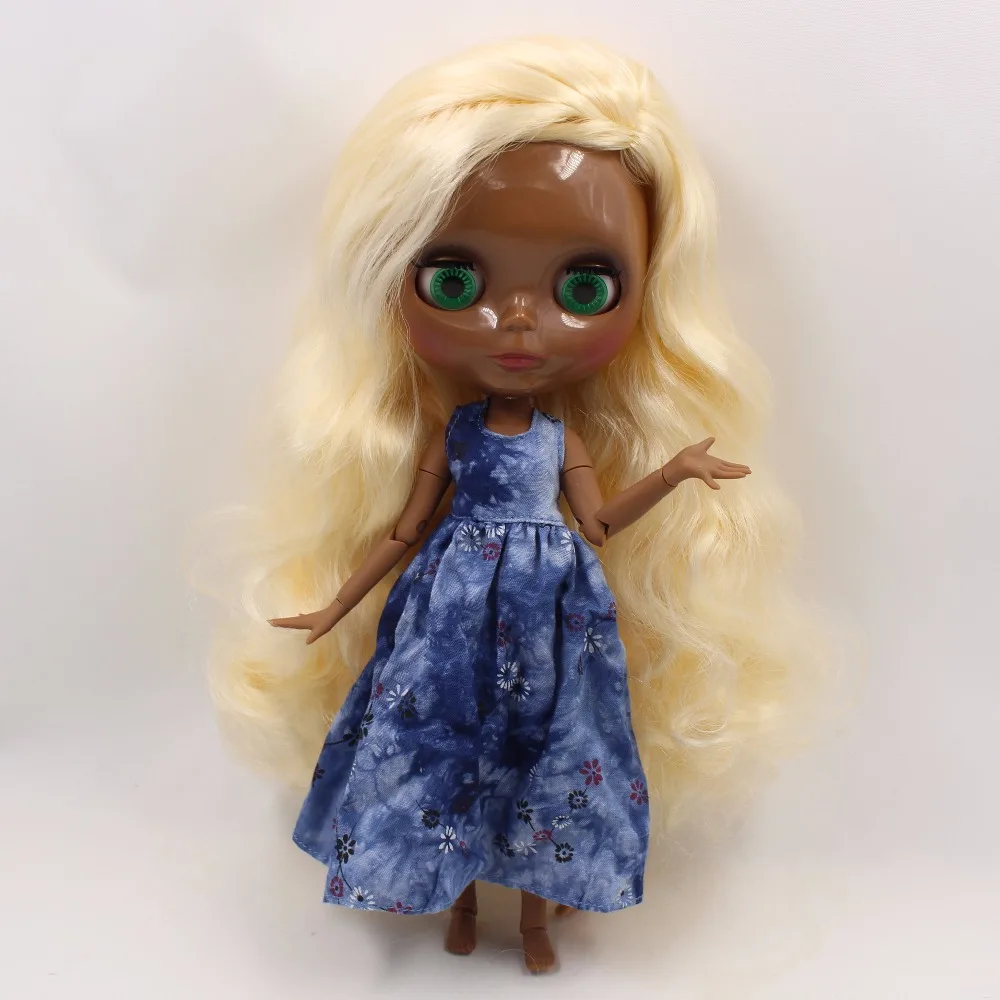 ICY DBS Blyth Doll super black skin wavy golden hair joint body 1/6 bjd 30cm articulated doll toy
ICY DBS Blyth Doll super black skin wavy golden hair joint body 1/6 bjd 30cm articulated doll toy