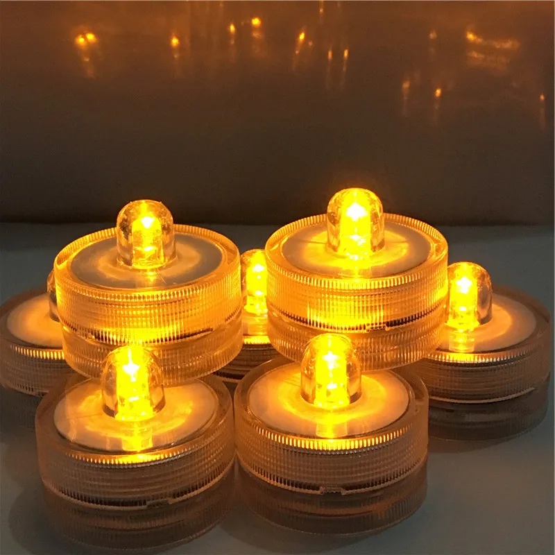 Pack of 12 Amber Underwater LED Submersible Waterproof LED Lights Batteries Tea Light Candle for Wedding Party Decoration
Pack of 12 Amber Underwater LED Submersible Waterproof LED Lights Batteries Tea Light Candle for Wedding Party Decoration