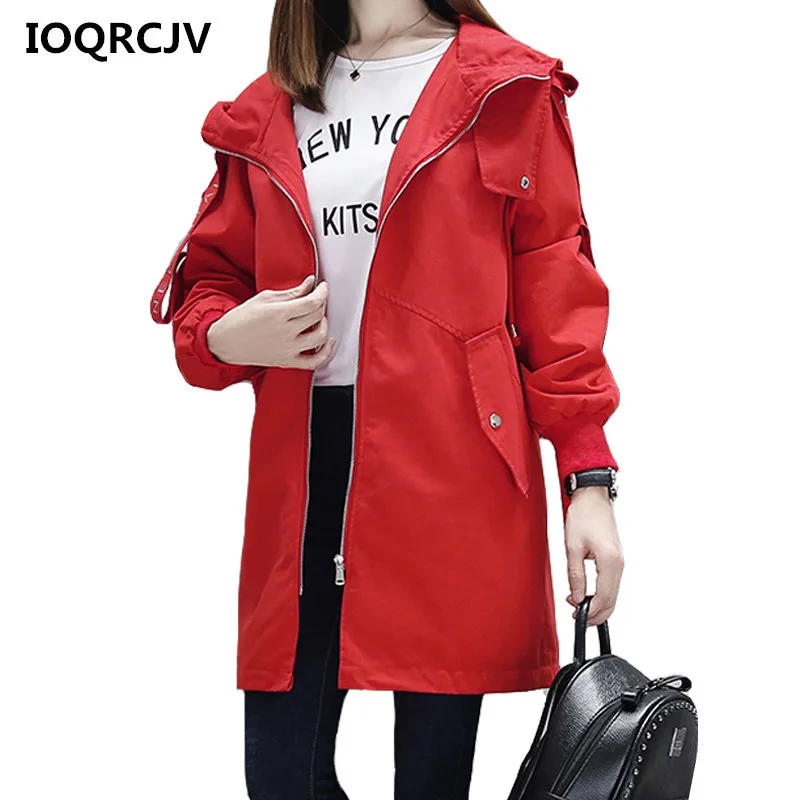 2019 New Korean Spring Autumn Long Hooded Trench Coats Women Casual Loose Windbreaker Female Long sleeve Outerwear Overcoat R136
2019 New Korean Spring Autumn Long Hooded Trench Coats Women Casual Loose Windbreaker Female Long sleeve Outerwear Overcoat R136