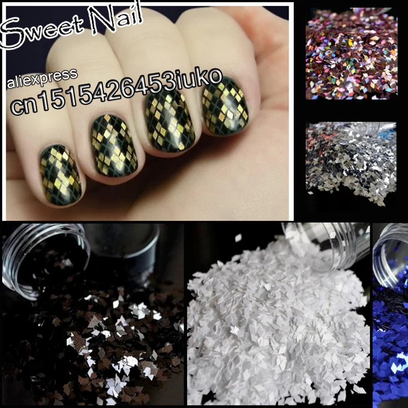 2020 Charming sexy sequins glittering diamond nail decoration 3D LEI piece Deep red B0306 | Красота и здоровье