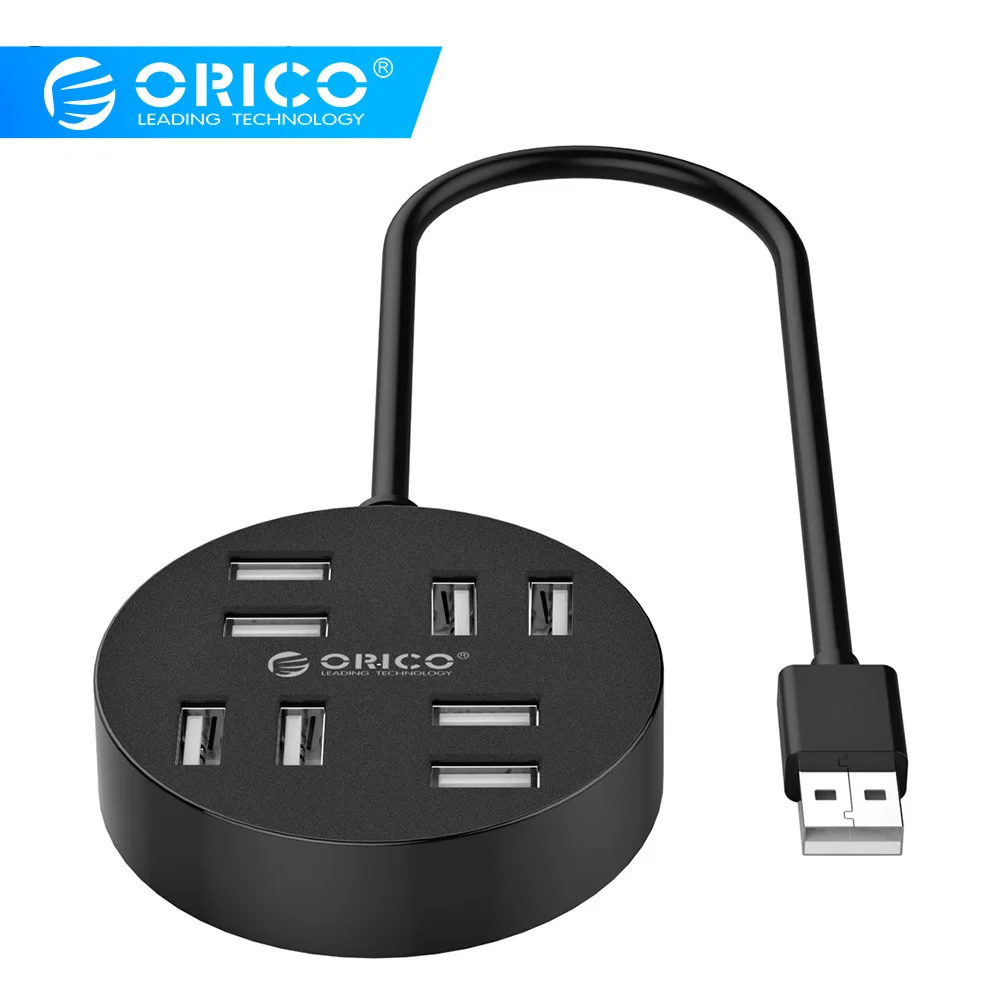 ORICO 8 портов USB2.0 концентратор Мини USB разветвитель Micro B Питание Порт поддержка OTG