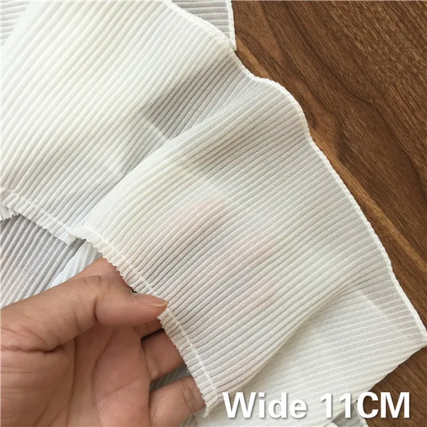 11CM Wide White Black Elastic Pleated Chiffon Lace Ribbon Trim Headdress Scarf Skirt Splicing Material DIY Home Sewing Supplies
11CM Wide White Black Elastic Pleated Chiffon Lace Ribbon Trim Headdress Scarf Skirt Splicing Material DIY Home Sewing Supplies