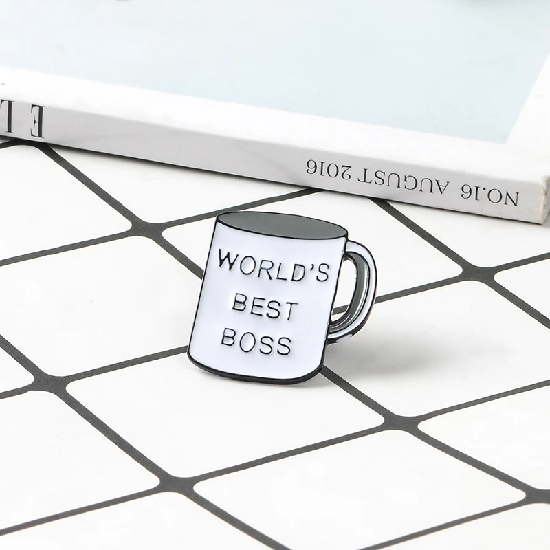 World's best boss Mug Brooch Office Coffee Cup Enamel Pin Daily Supplies Pins Badge For Women Men Boss Gift Lapel Pin Jewelry
World's best boss Mug Brooch Office Coffee Cup Enamel Pin Daily Supplies Pins Badge For Women Men Boss Gift Lapel Pin Jewelry