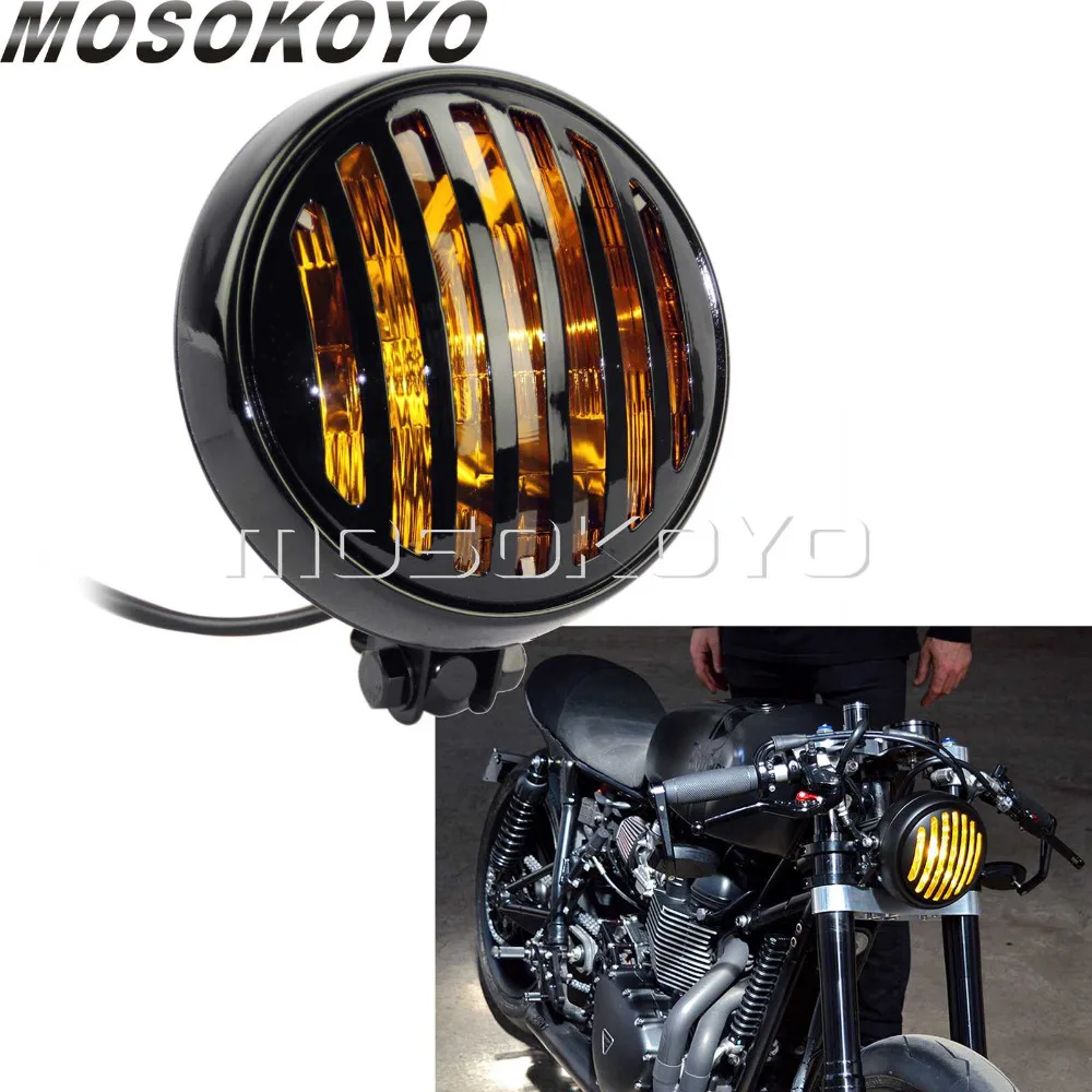 Винтажная фара для Harley Cafe Racer Chopper Bobber Cruiser, ретро-фара с желтым стеклом, 5,75 дюйма
Винтажная фара для Harley Cafe Racer Chopper Bobber Cruiser, ретро-фара с желтым стеклом, 5,75 дюйма