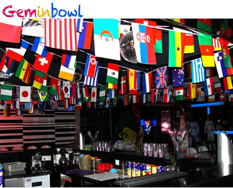 Geminbowl 25-65M 100-200 pcs different Countries String Flag International World Banner Bunting bar home party decoration
Geminbowl 25-65M 100-200 pcs different Countries String Flag International World Banner Bunting bar home party decoration