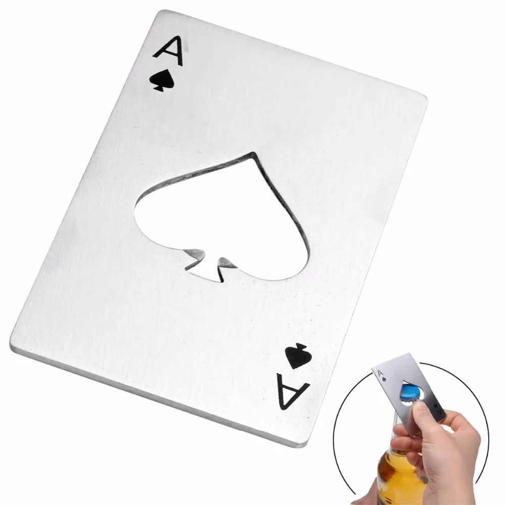 1pcsCreative Poker Shaped Bottle Can Opener Stainless Steel Credit Card Size Casino Bottle Opener Abrelatas Abrebotellas
1pcsCreative Poker Shaped Bottle Can Opener Stainless Steel Credit Card Size Casino Bottle Opener Abrelatas Abrebotellas