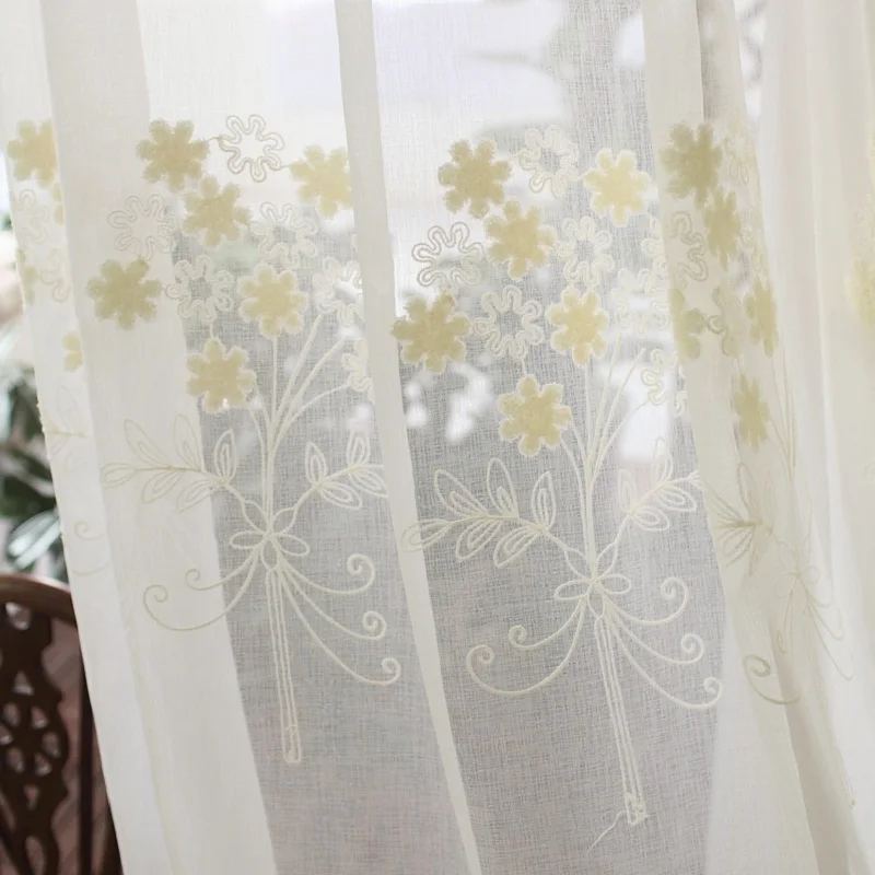 Free Shipping Elegant Embroidered Flowers Bouquet Gauze Yarn Tulle Kitchen Curtains French Window Living Room Bedroom Customized
Free Shipping Elegant Embroidered Flowers Bouquet Gauze Yarn Tulle Kitchen Curtains French Window Living Room Bedroom Customized