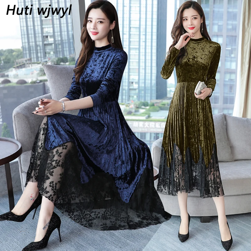 Autumn Winter New Vintage Lace Maxi Dresses 2022 New Korean Women Bodycon Gold Velvet Midi Dress Party Runway Vestidos
Autumn Winter New Vintage Lace Maxi Dresses 2022 New Korean Women Bodycon Gold Velvet Midi Dress Party Runway Vestidos