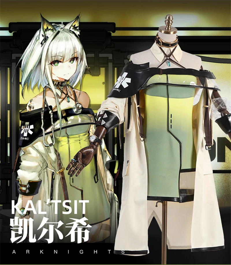 Game Arknights Kal'tsit Cosplay Costume Women Halloween Carnival Uniform Party Dress Cosplay Costume Full Set
Game Arknights Kal'tsit Cosplay Costume Women Halloween Carnival Uniform Party Dress Cosplay Costume Full Set