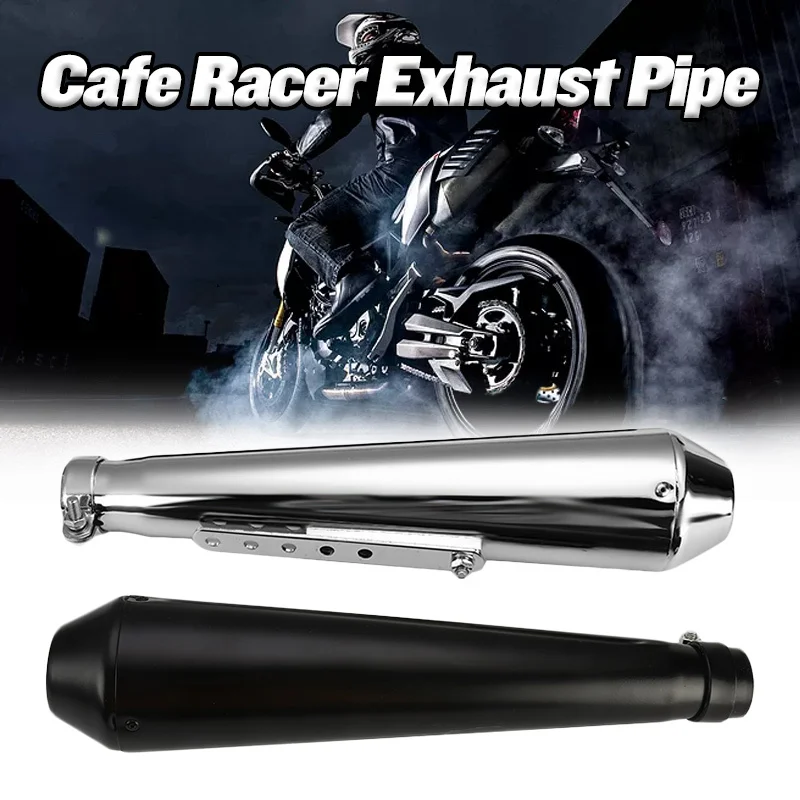 Matte Black/Silver Universal Cafe Racer Exhaust Pipe Motorcycle Exhaust Muffler w/ Sliding Bracket For Honda/Yamaha/Suzuk
Matte Black/Silver Universal Cafe Racer Exhaust Pipe Motorcycle Exhaust Muffler w/ Sliding Bracket For Honda/Yamaha/Suzuk