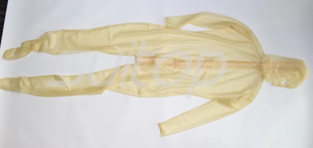 Suitop latex rubber Teddies Exotic Apparel zentai transparent catsuit with hood and feet with back zip
Suitop latex rubber Teddies Exotic Apparel zentai transparent catsuit with hood and feet with back zip