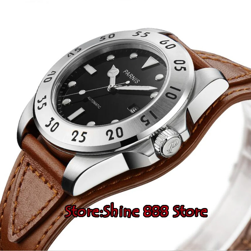 43mm Parnis sapphire crystal mens wristwatch 704 date MIYOTA Automatic movement
43mm Parnis sapphire crystal mens wristwatch 704 date MIYOTA Automatic movement