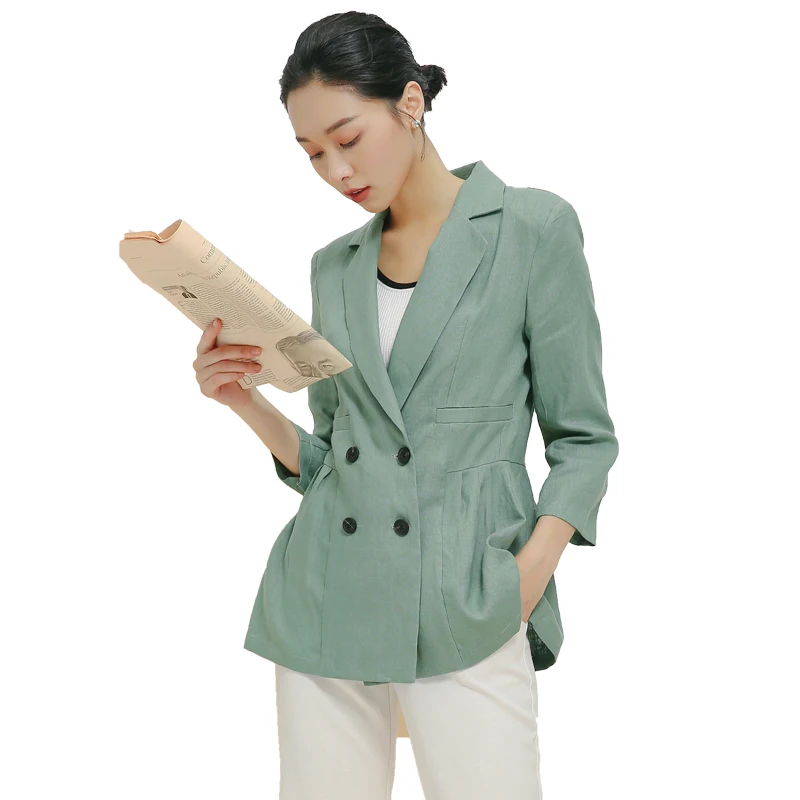spring autumn Cotton and linen suit jacket female long casual linen suit thin section blazer feminino women blazers and jackets
spring autumn Cotton and linen suit jacket female long casual linen suit thin section blazer feminino women blazers and jackets