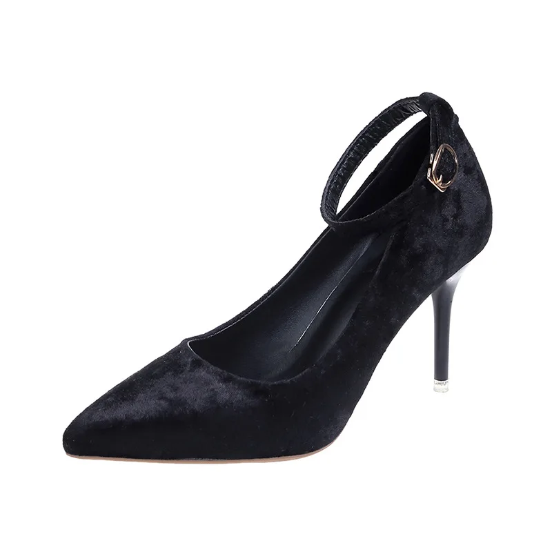 New Women Shoes Fashion Flock Pointed Toe Super High Buckle Strap 9cm Thin High Heel Party Lady Sexy Shoes Female Pumps Shoes
New Women Shoes Fashion Flock Pointed Toe Super High Buckle Strap 9cm Thin High Heel Party Lady Sexy Shoes Female Pumps Shoes