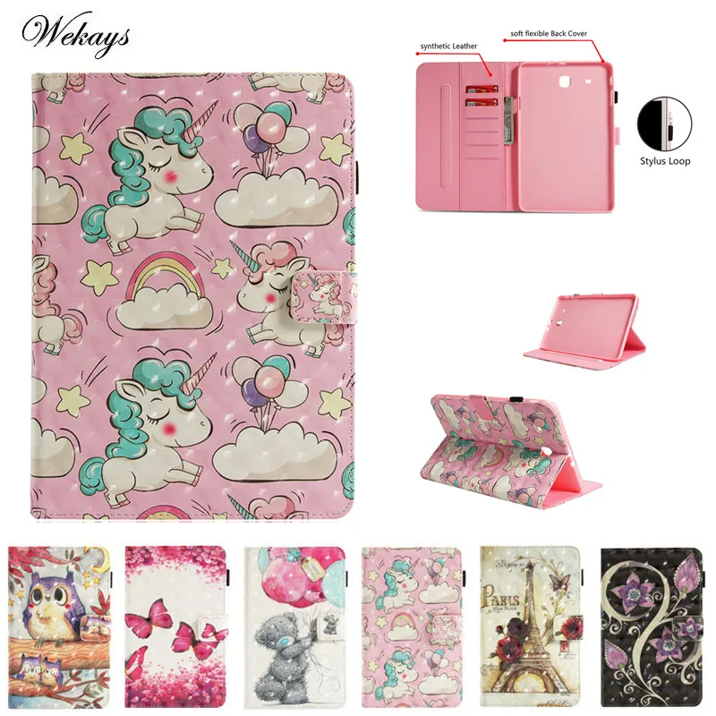 Case for Samsung Tab E 9.6'' Tablet Stand PU Leather 3D Cartoon Owl Unicorn For Samsung Galaxy Tab E 9.6 T560 T561 Cover Fundas
Case for Samsung Tab E 9.6'' Tablet Stand PU Leather 3D Cartoon Owl Unicorn For Samsung Galaxy Tab E 9.6 T560 T561 Cover Fundas