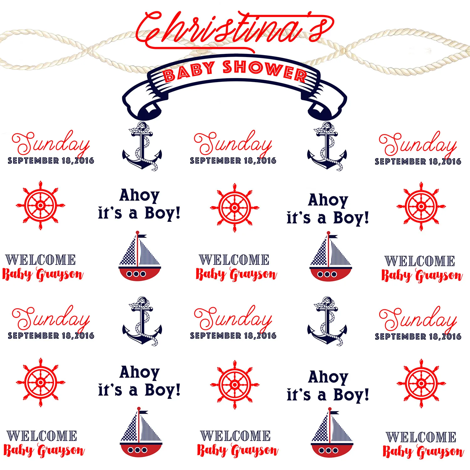 custom Nautical Anchor Ship Baby Shower background High quality Computer print party backdrop
custom Nautical Anchor Ship Baby Shower background High quality Computer print party backdrop