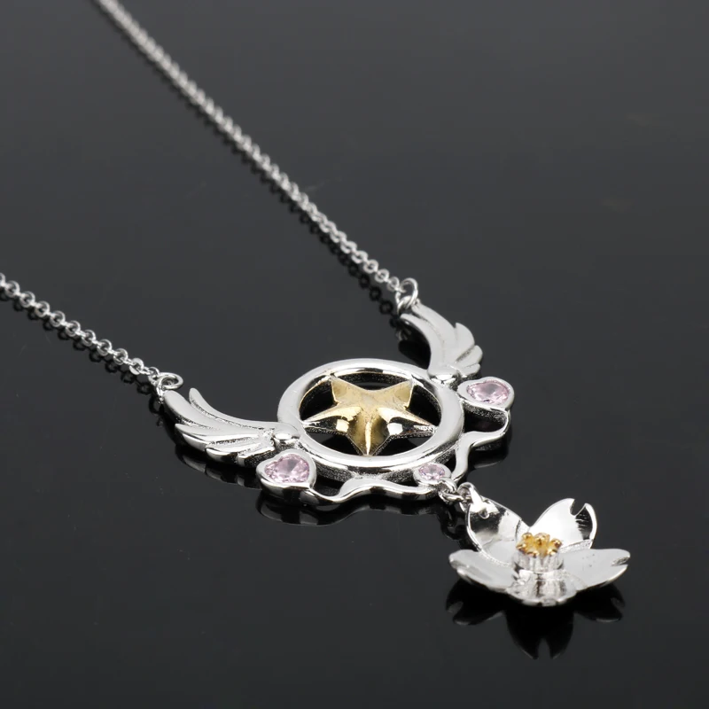 Dongsheng аниме карточка Captor ожерелье сакуры звезда цветы Сакура Косплей Кулон