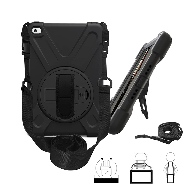 High Impact Resistance 360 Rotating Silicone Case with Shoulder and Wrist Strap for Apple iPad Mini 4 A1538 A1550 Tablet + Stylu
High Impact Resistance 360 Rotating Silicone Case with Shoulder and Wrist Strap for Apple iPad Mini 4 A1538 A1550 Tablet + Stylu
