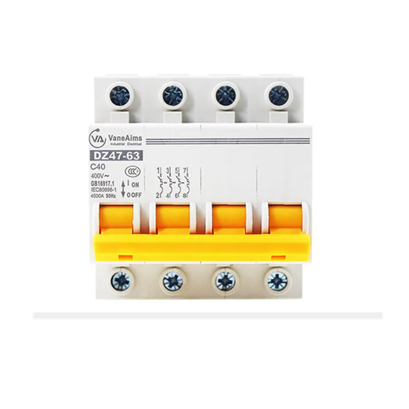 Mini Circuit Breaker MCB Cutout Breaker Switch DZ47-63 4P AC 400V 10A 16A 20A 25A 32A 40A 50A 63A 
Mini Circuit Breaker MCB Cutout Breaker Switch DZ47-63 4P AC 400V 10A 16A 20A 25A 32A 40A 50A 63A