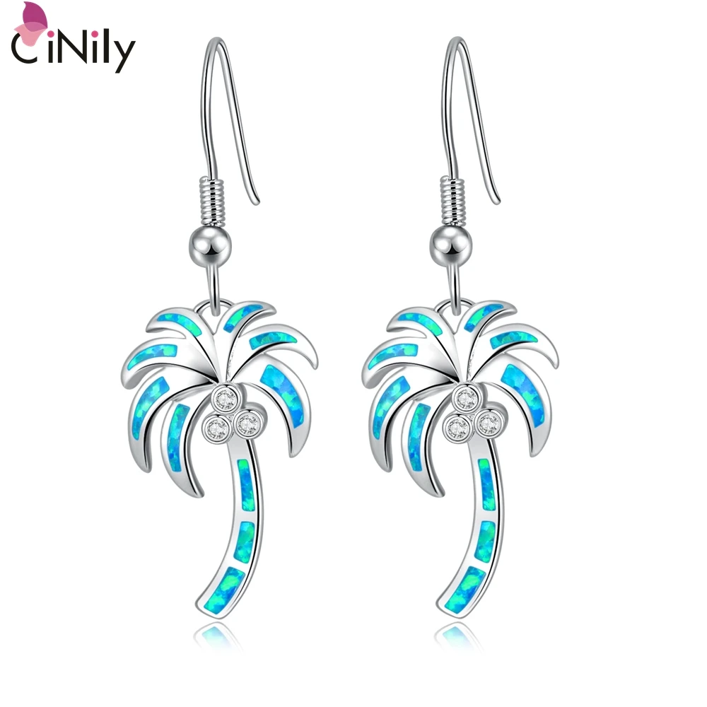 CiNily Created Silver Plated Blue Fire Opal Cubic Zirconia Wholesale Hot Sell for Women Jewelry Dangle Earrings 1 3/8" OH2812
CiNily Created Silver Plated Blue Fire Opal Cubic Zirconia Wholesale Hot Sell for Women Jewelry Dangle Earrings 1 3/8" OH2812