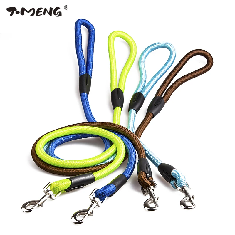 T-MENG 120CM High Quality Nylon Dog Leash For Large Dogs 8 Colors Training Leads Strap Round Rope Leashes Goods For Pet Products
T-MENG 120CM High Quality Nylon Dog Leash For Large Dogs 8 Colors Training Leads Strap Round Rope Leashes Goods For Pet Products