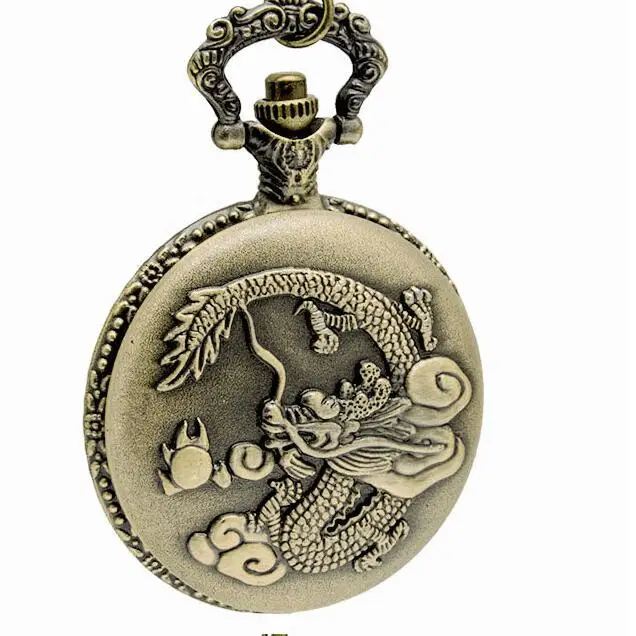 Бронзовый Дракон Дэдпул Стальной алхимик карманные часы ожерелье цепь винтажные