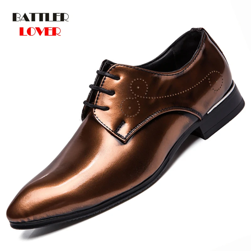 Luxury Man Dress shoes Classic Mens Patent Leather Wedding Shoes Oxford Formal Shoe Brand Casual Men's Loafers 2019 New Fashion
Luxury Man Dress shoes Classic Mens Patent Leather Wedding Shoes Oxford Formal Shoe Brand Casual Men's Loafers 2019 New Fashion