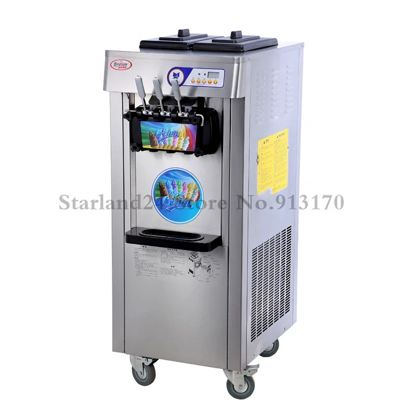 New Commercial Ice Cream Machine Stainless Steel Three Flavor Soft Ice Cream Maker 220V Upright Type
New Commercial Ice Cream Machine Stainless Steel Three Flavor Soft Ice Cream Maker 220V Upright Type