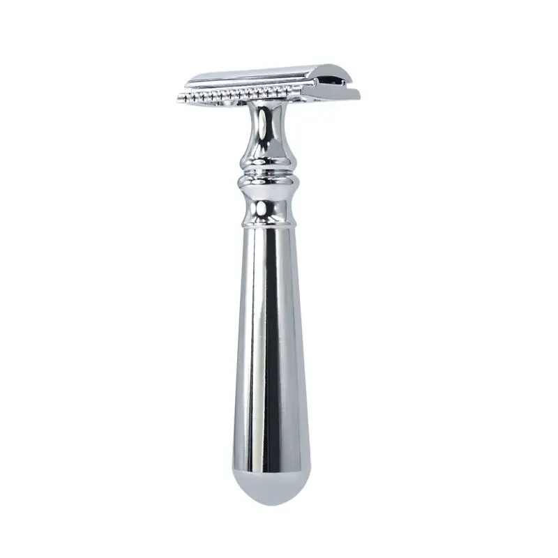 high quality silver stainless steel man's shaving razor matel handle double edge shaved tools
high quality silver stainless steel man's shaving razor matel handle double edge shaved tools